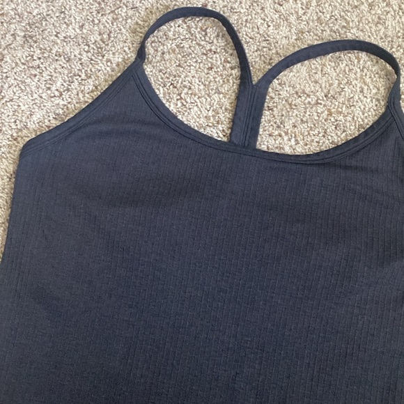 Womens Yoga Seamless Workout Tank Top Racerback with built in bra size L - Picture 6 of 8